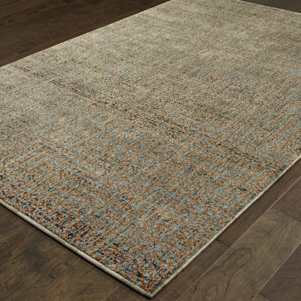 Oriental Weavers Atlas 8048B Multicolor Rectangle Indoor Area Rug - Cozy Stain Resistant Machine Woven Rug-