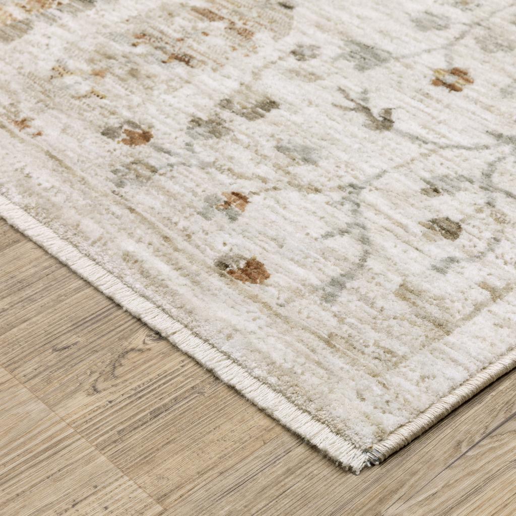Oriental Weavers Avalon AVA01 Ivory Rectangle Indoor Runner Oriental Pattern-