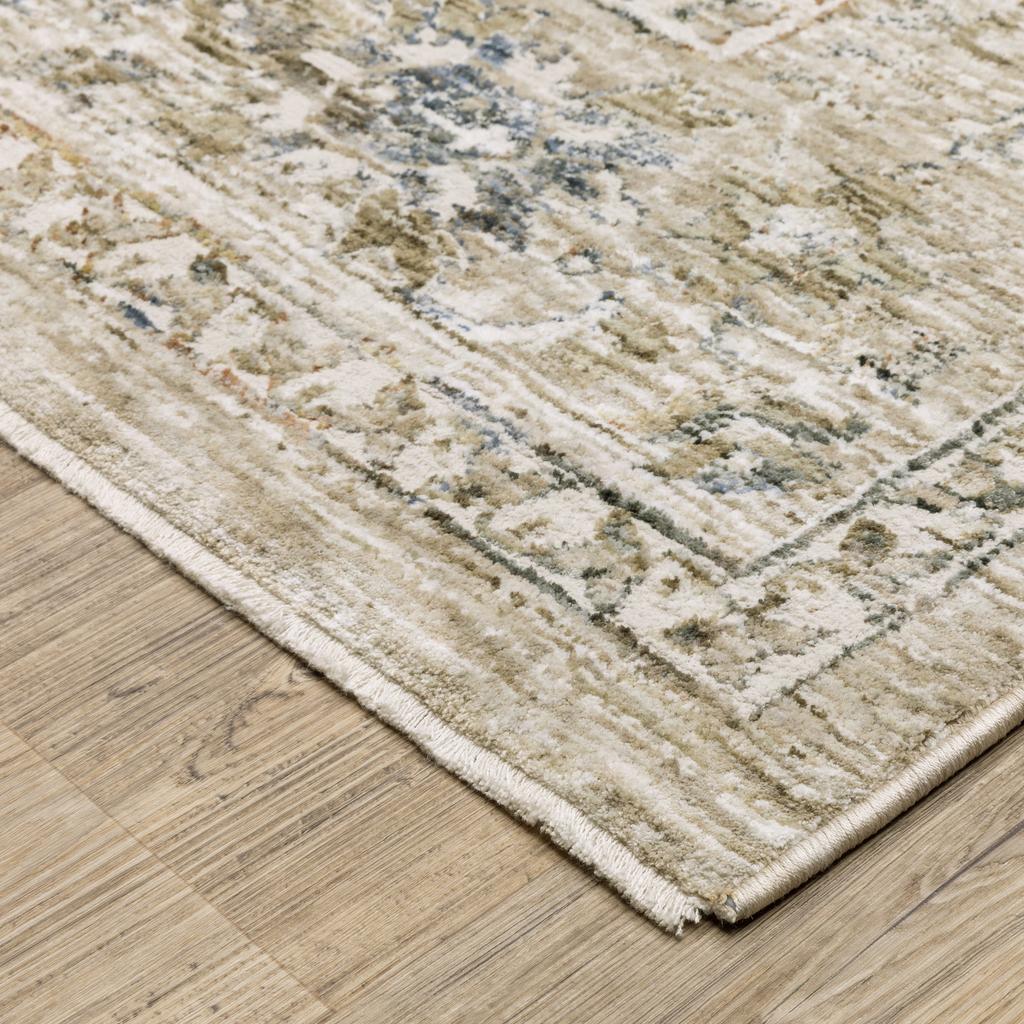Oriental Weavers Avalon AVA02 Beige Rectangle Indoor Area Rug Oriental Pattern-