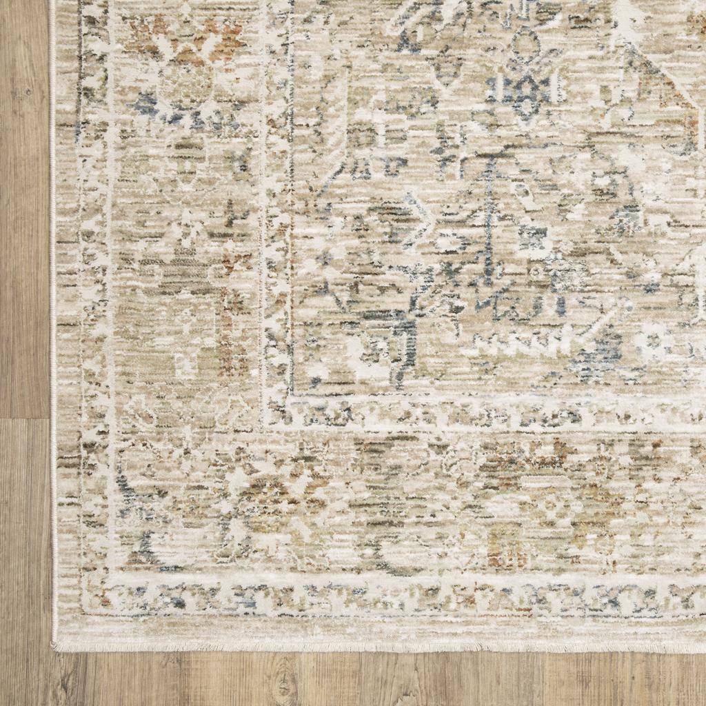 Oriental Weavers Avalon AVA02 Beige Rectangle Indoor Runner Oriental Pattern-