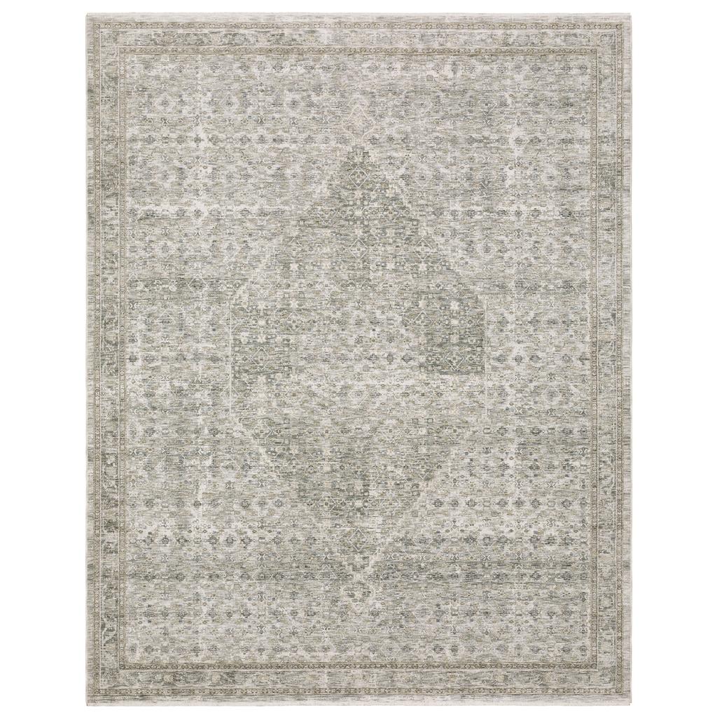 Oriental Weavers Avalon AVA04 Grey Rectangle Indoor Area Rug Oriental Pattern-