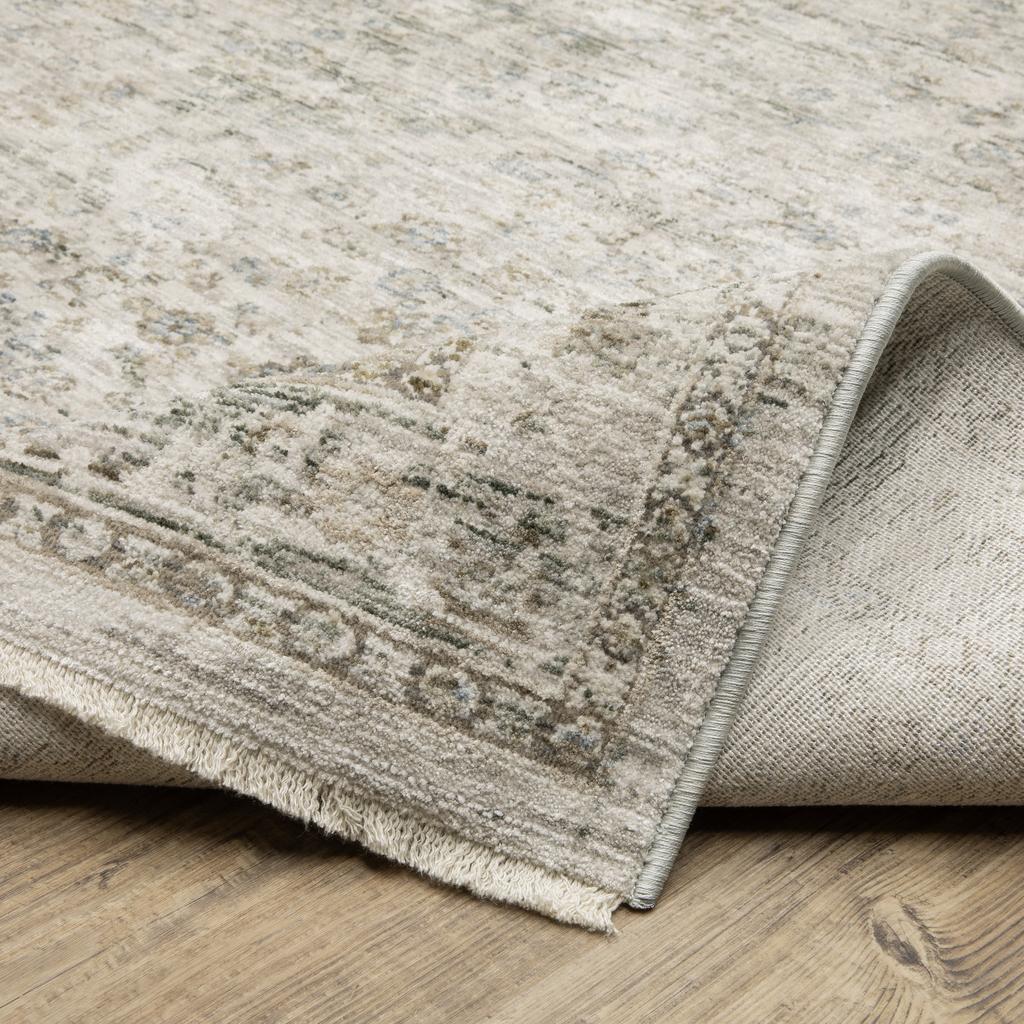 Oriental Weavers Avalon AVA04 Grey Rectangle Indoor Area Rug Oriental Pattern-