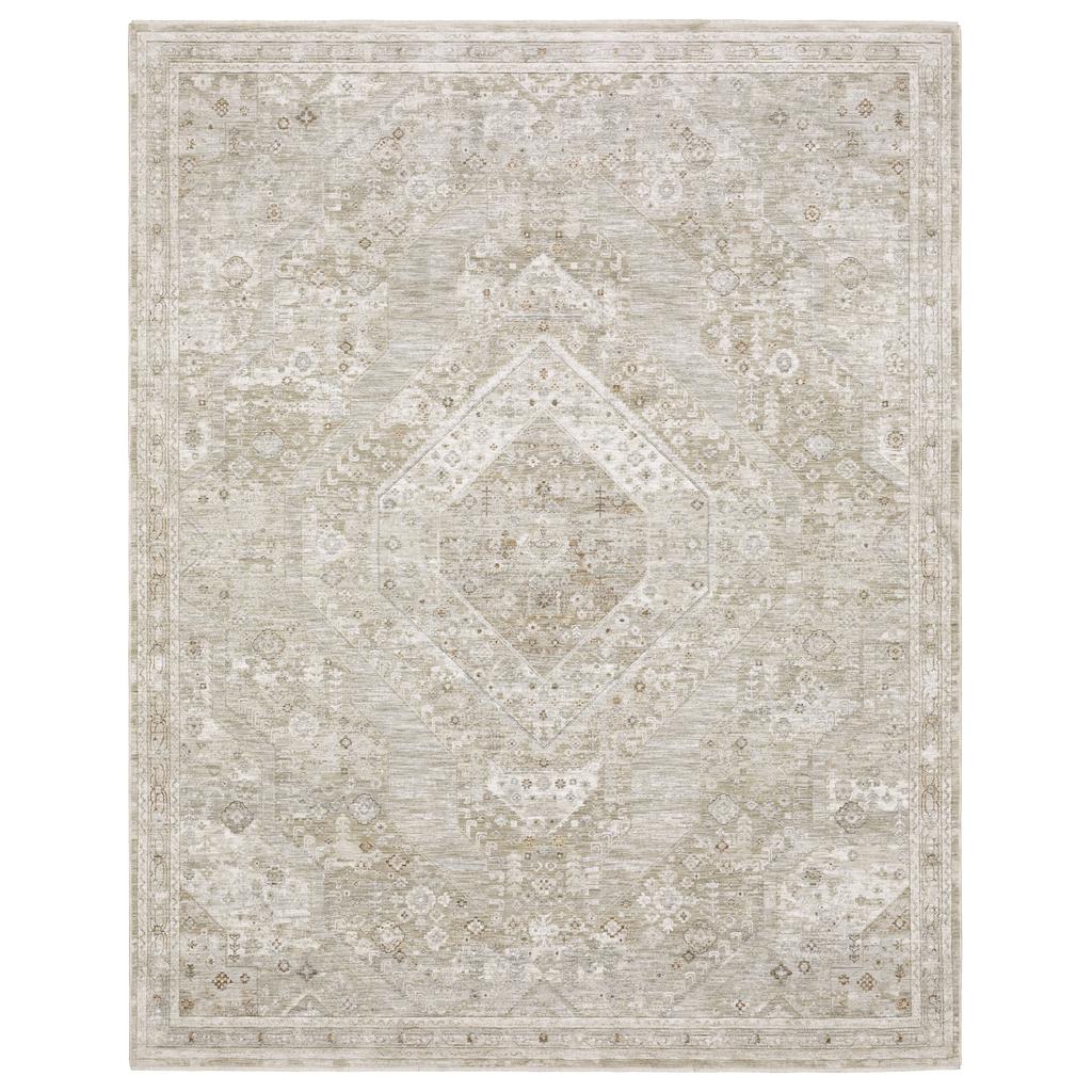 Oriental Weavers Avalon AVA06 Beige Rectangle Indoor Area Rug Oriental Pattern-