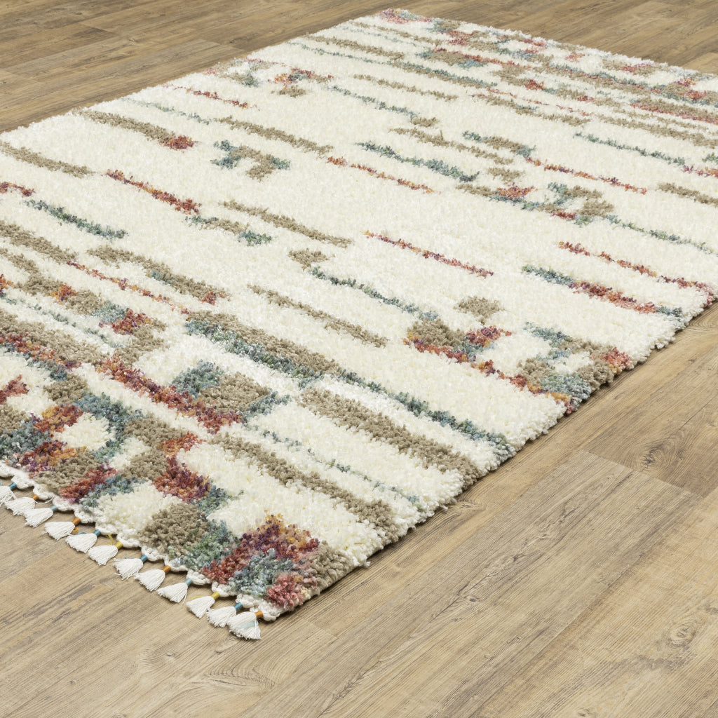 Oriental Weavers Axis AX06A Multicolor Rectangle Plush Indoor Area Rug - Trendy Stain Resistant Modern Rug-