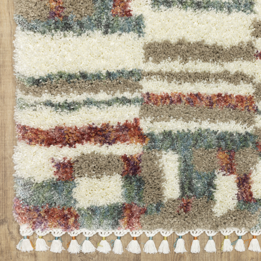 Oriental Weavers Axis AX06A Multicolor Rectangle Plush Indoor Runner - Trendy Stain Resistant Modern Rug-