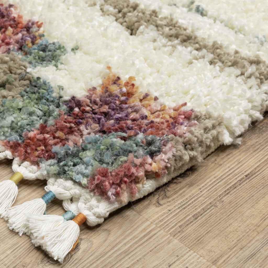 Oriental Weavers Axis AX06A Multicolor Rectangle Plush Indoor Runner - Trendy Stain Resistant Modern Rug-