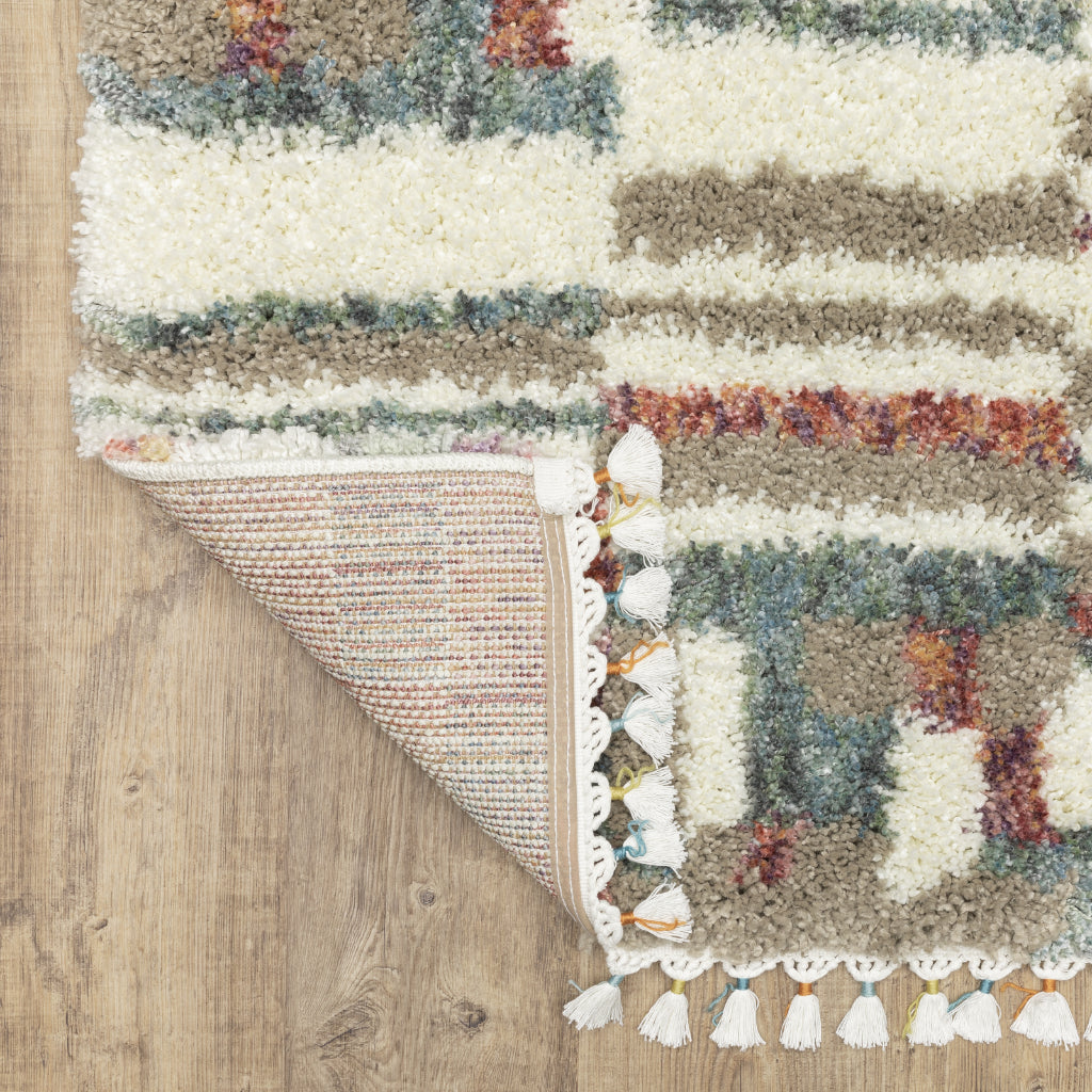 Oriental Weavers Axis AX06A Multicolor Rectangle Plush Indoor Runner - Trendy Stain Resistant Modern Rug-