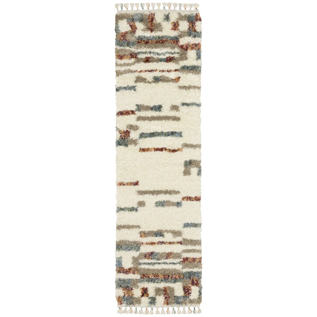 Oriental Weavers Axis AX06A Multicolor Rectangle Plush Indoor Runner - Trendy Stain Resistant Modern Rug-