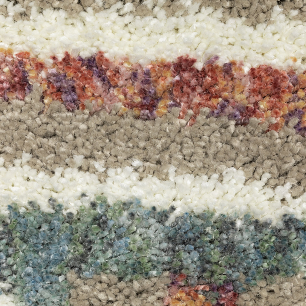 Oriental Weavers Axis AX06A Multicolor Rectangle Plush Indoor Runner - Trendy Stain Resistant Modern Rug-