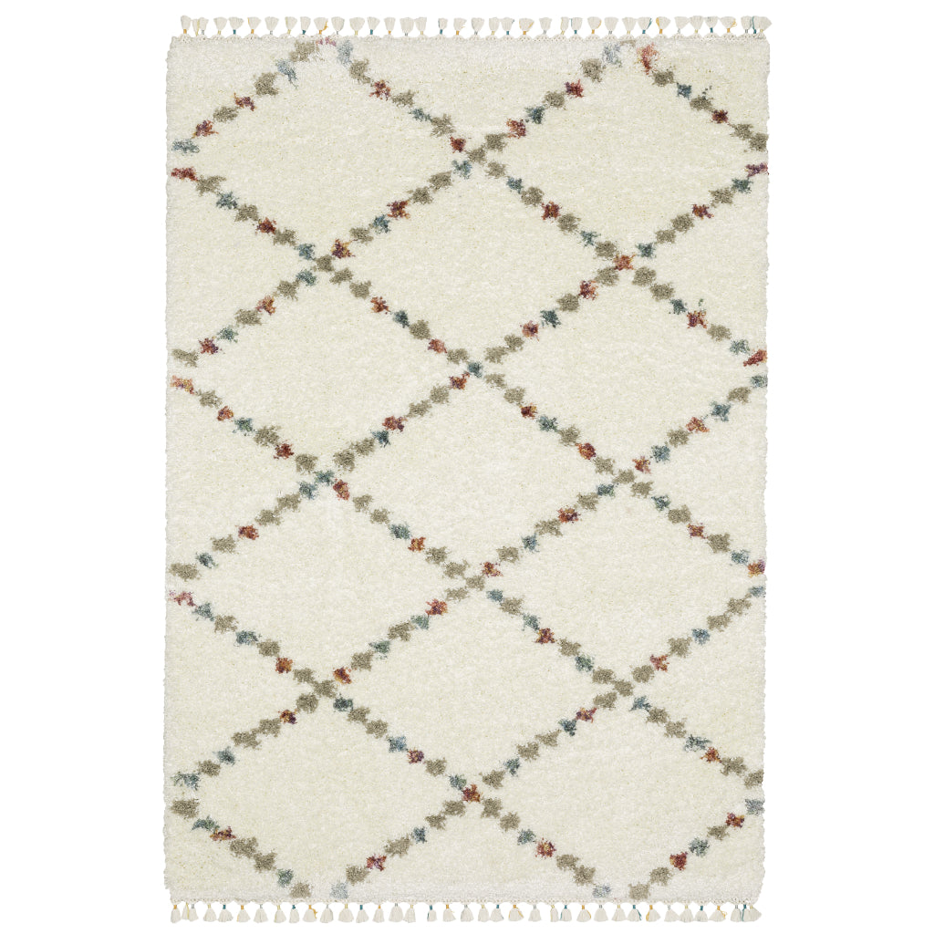 Oriental Weavers Axis AX08A Multicolor Rectangle Plush Indoor Area Rug - Trendy Stain Resistant Geometric Rug-