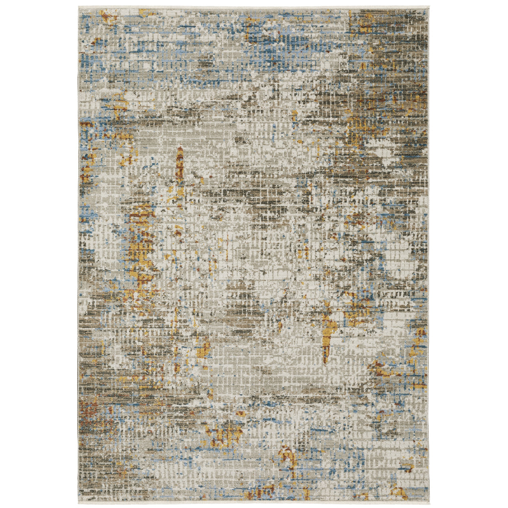 Oriental Weavers Bauer 005E2 Multicolor Rectangle Indoor Area Rug - Stain Resistant Modern Rug with Abstract Design-