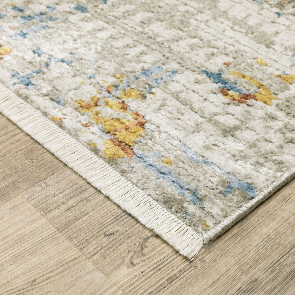 Oriental Weavers Bauer 005E2 Multicolor Rectangle Indoor Runner - Stain Resistant Modern Rug with Abstract Design-