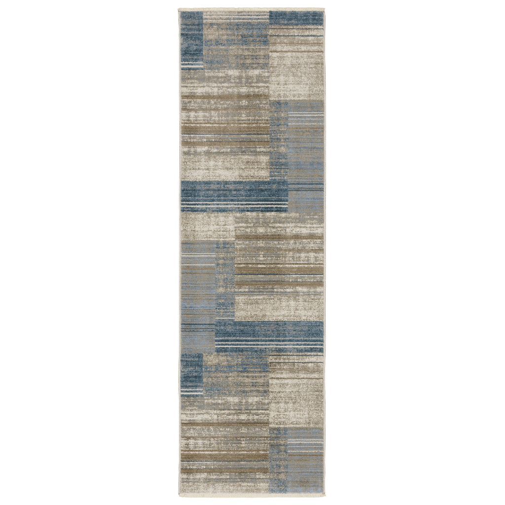 Oriental Weavers Bauer 090B2 Multicolor Rectangle Indoor Runner - Stain Resistant Modern Rug with Geometric Design-