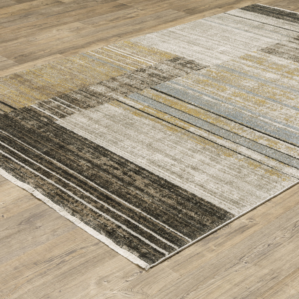 Oriental Weavers Bauer 090N2 Multicolor Rectangle Indoor Area Rug - Stain Resistant Modern Rug with Geometric Design-