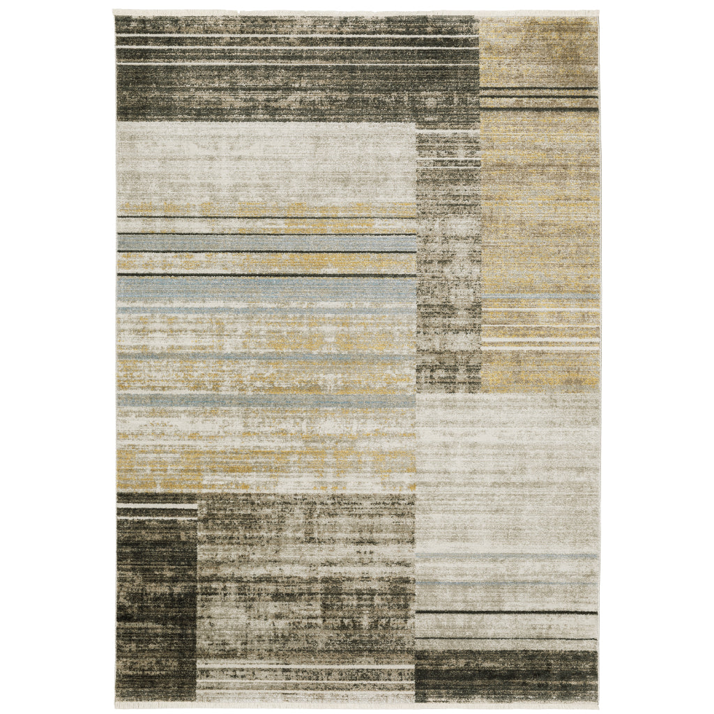 Oriental Weavers Bauer 090N2 Multicolor Rectangle Indoor Area Rug - Stain Resistant Modern Rug with Geometric Design-
