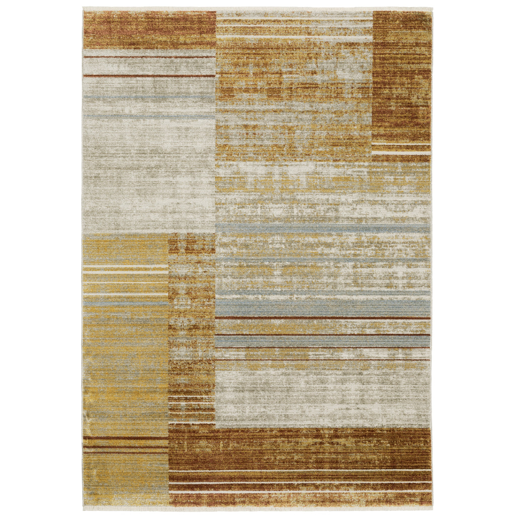 Oriental Weavers Bauer 090R2 Multicolor Rectangle Indoor Area Rug - Stain Resistant Modern Rug with Geometric Design-