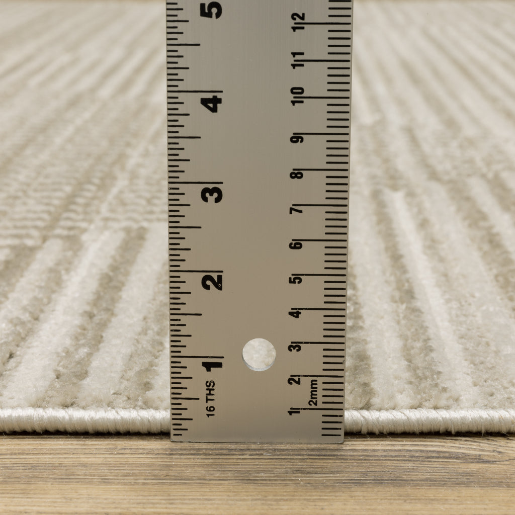 Oriental Weavers Bauer 4150E Beige Rectangle Indoor Area Rug - Stain Resistant Modern Rug with Geometric Design-