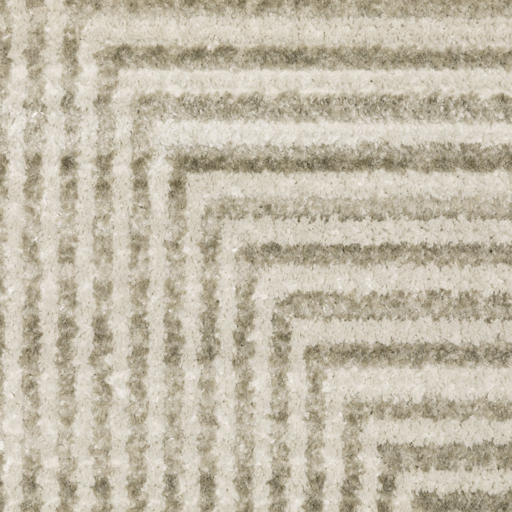Oriental Weavers Bauer 4150E Beige Rectangle Indoor Runner - Stain Resistant Modern Rug with Geometric Design-