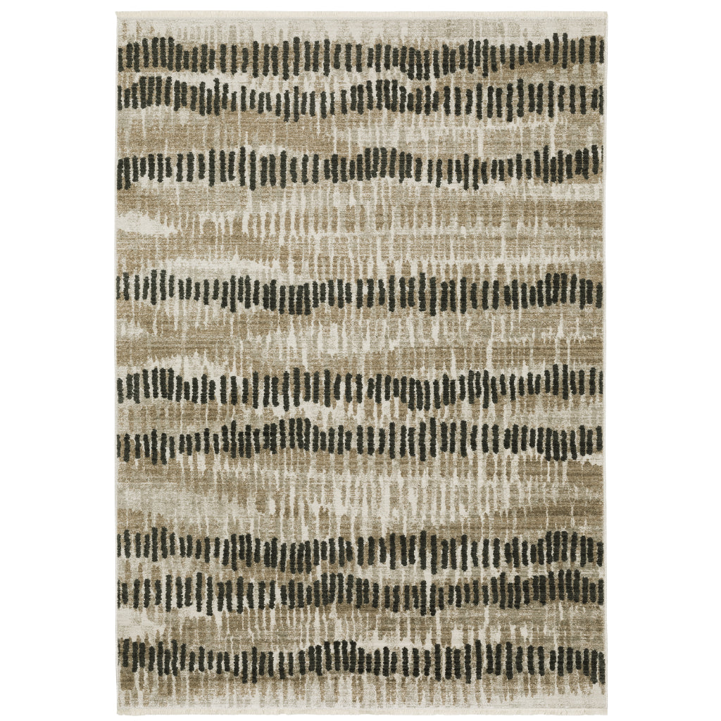 Oriental Weavers Bauer 8120D Multicolor Rectangle Indoor Area Rug - Stain Resistant Modern Rug with Stripe Design-