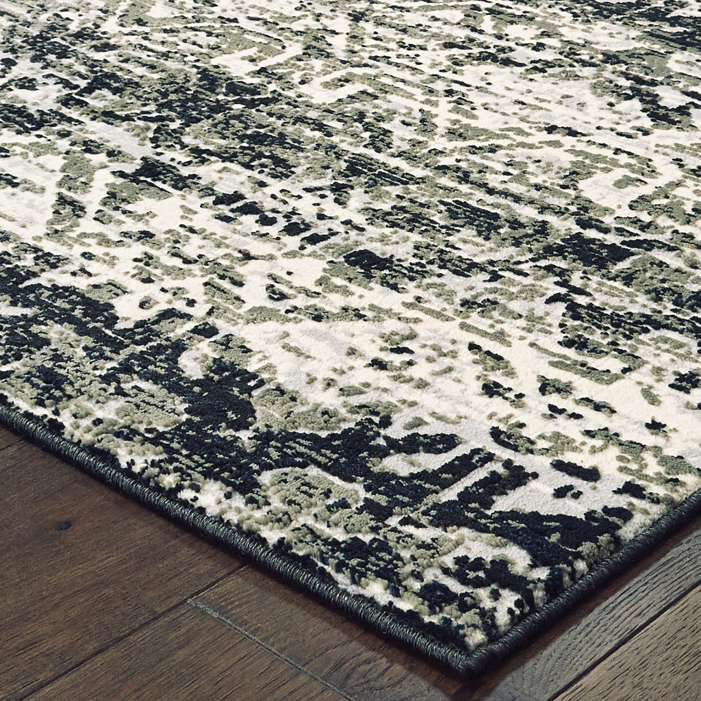 Oriental Weavers Bowen 042H2 Gray Rectangle Indoor Runner - Stain Resistant Machine Woven Rug-