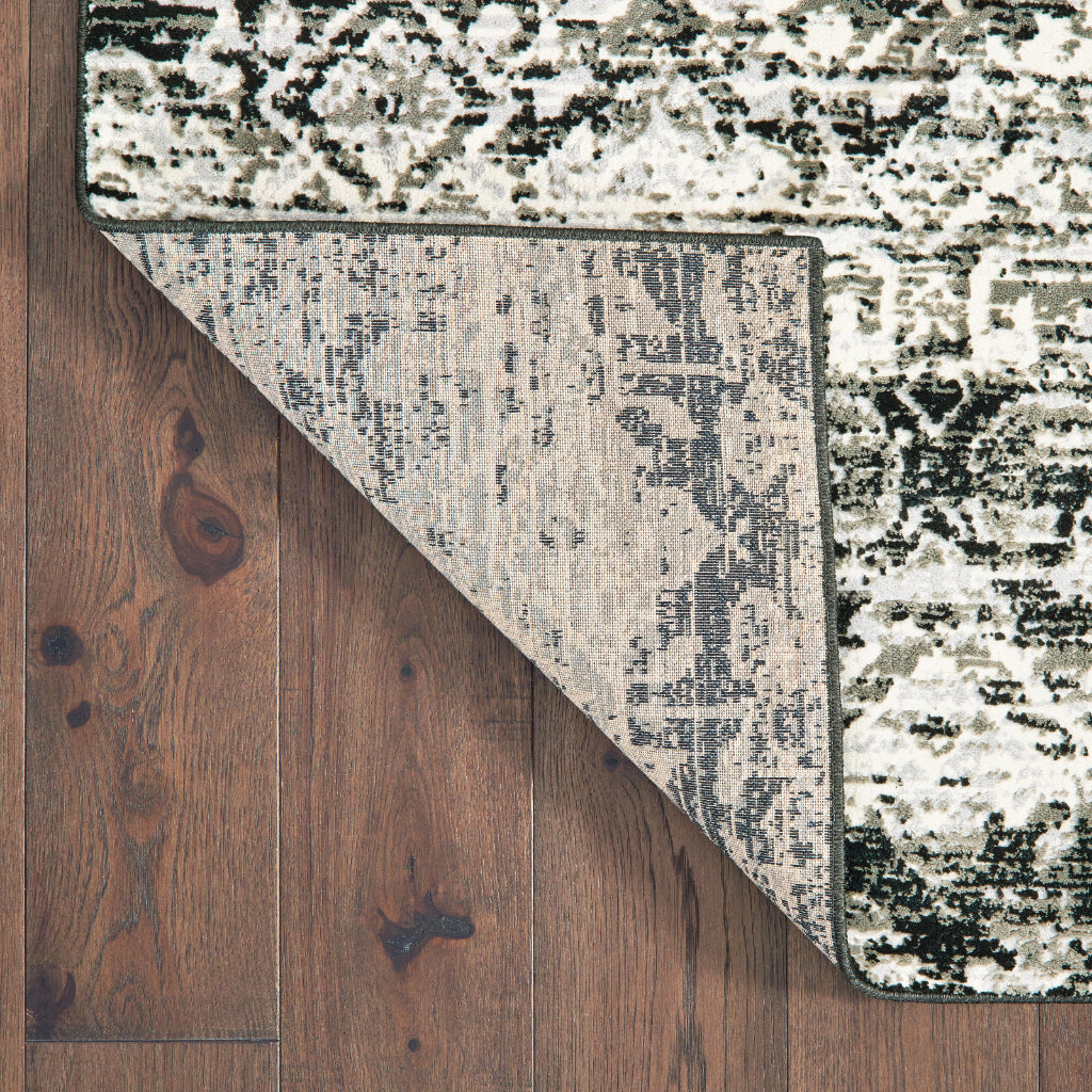 Oriental Weavers Bowen 042H2 Gray Rectangle Indoor Runner - Stain Resistant Machine Woven Rug-