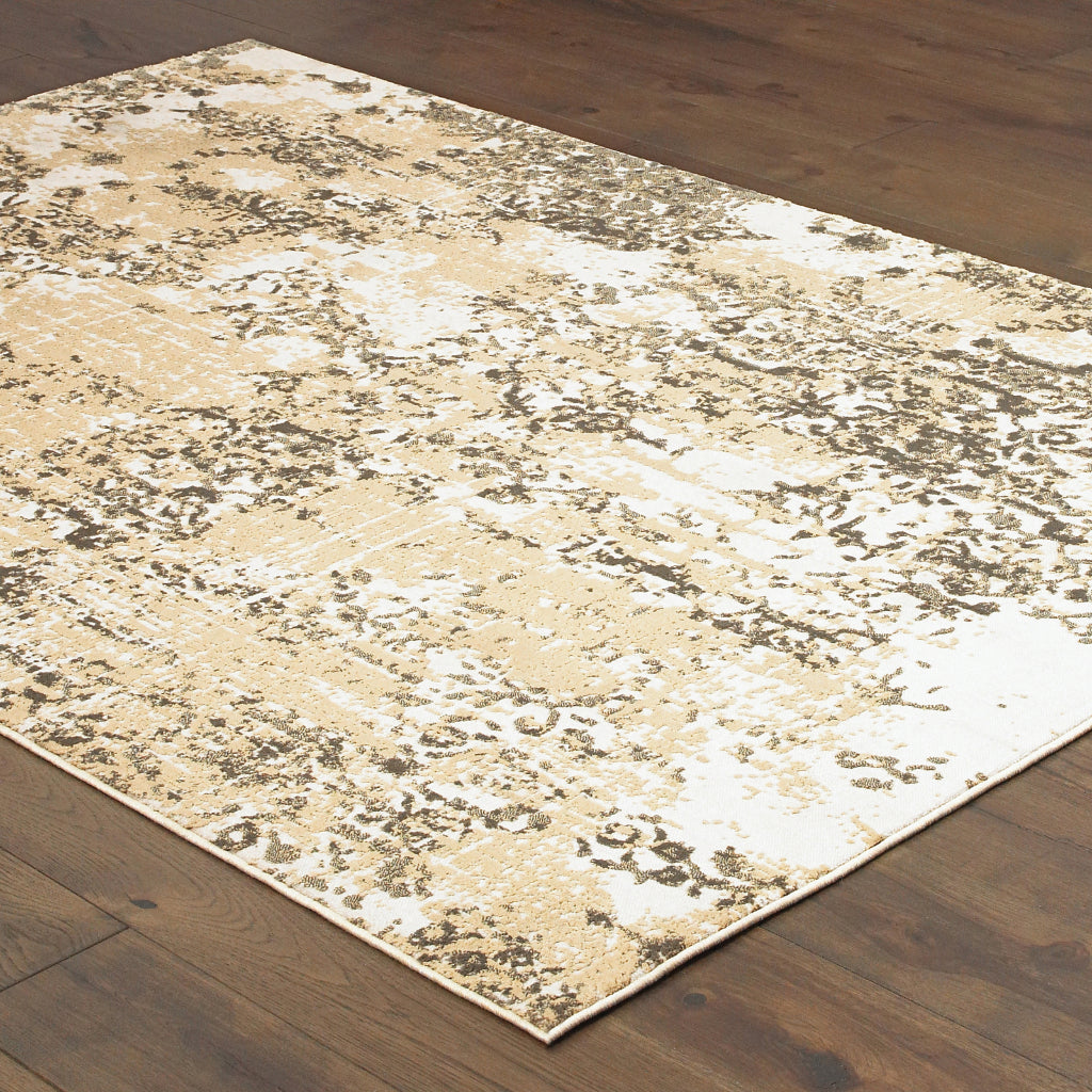 Oriental Weavers Bowen 2067W Gold Rectangle Indoor Area Rug - Stain Resistant Machine Woven Rug-