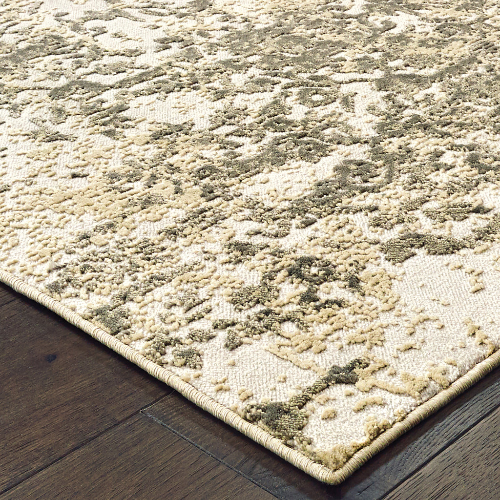 Oriental Weavers Bowen 2067W Gold Rectangle Indoor Runner - Stain Resistant Machine Woven Rug-