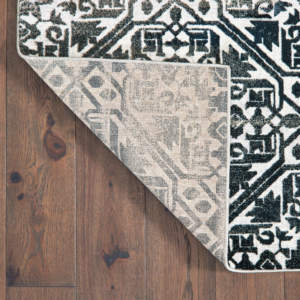 Oriental Weavers Bowen 5506E Navy Rectangle Indoor Area Rug - Stain Resistant Machine Woven Rug-