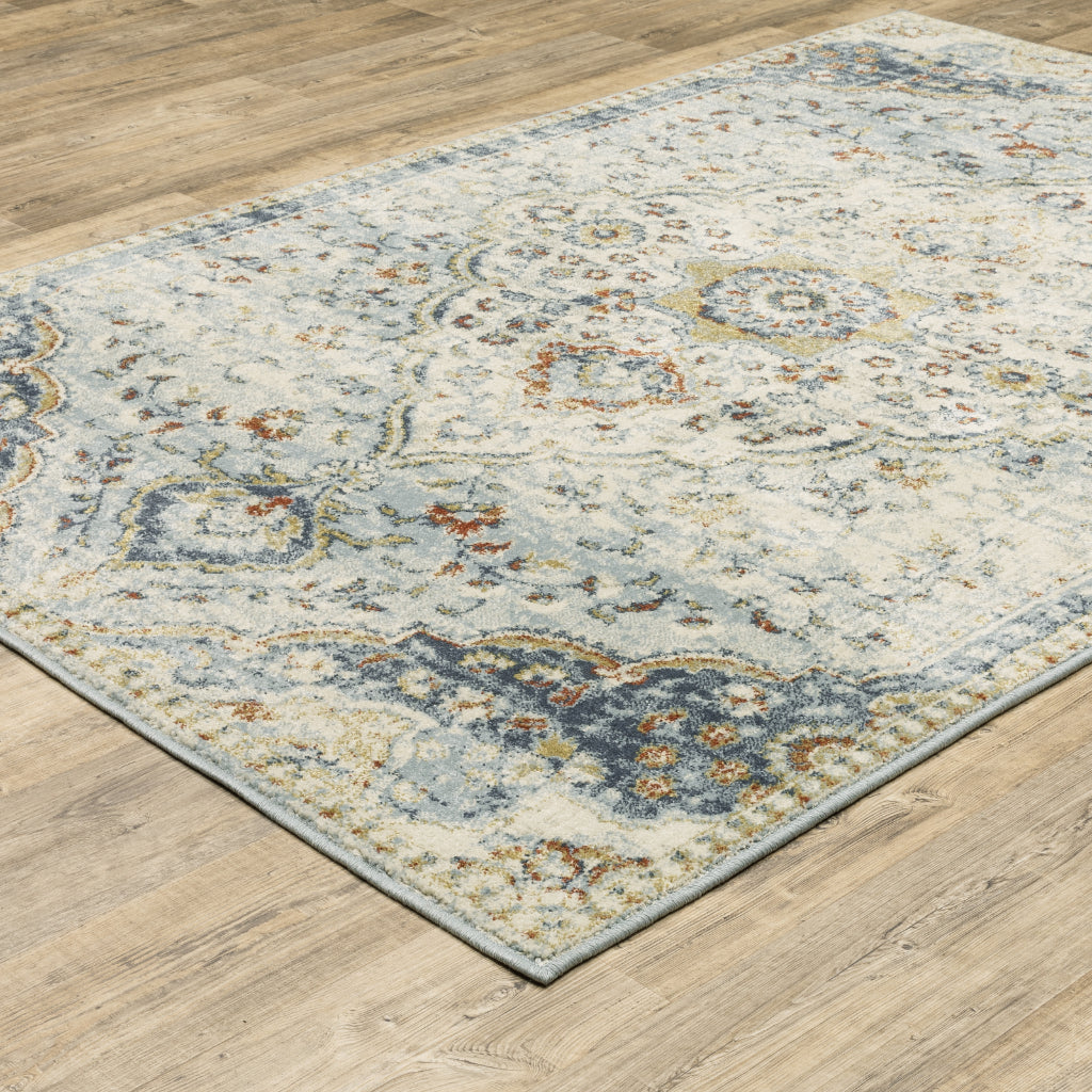 Oriental Weavers Branson BR01A Multicolor Rectangle Indoor Area Rug - Elegant Vintage Style Rug with Medallion Design-