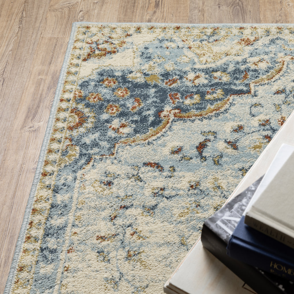Oriental Weavers Branson BR01A Multicolor Rectangle Indoor Runner - Elegant Vintage Style Rug with Medallion Design-