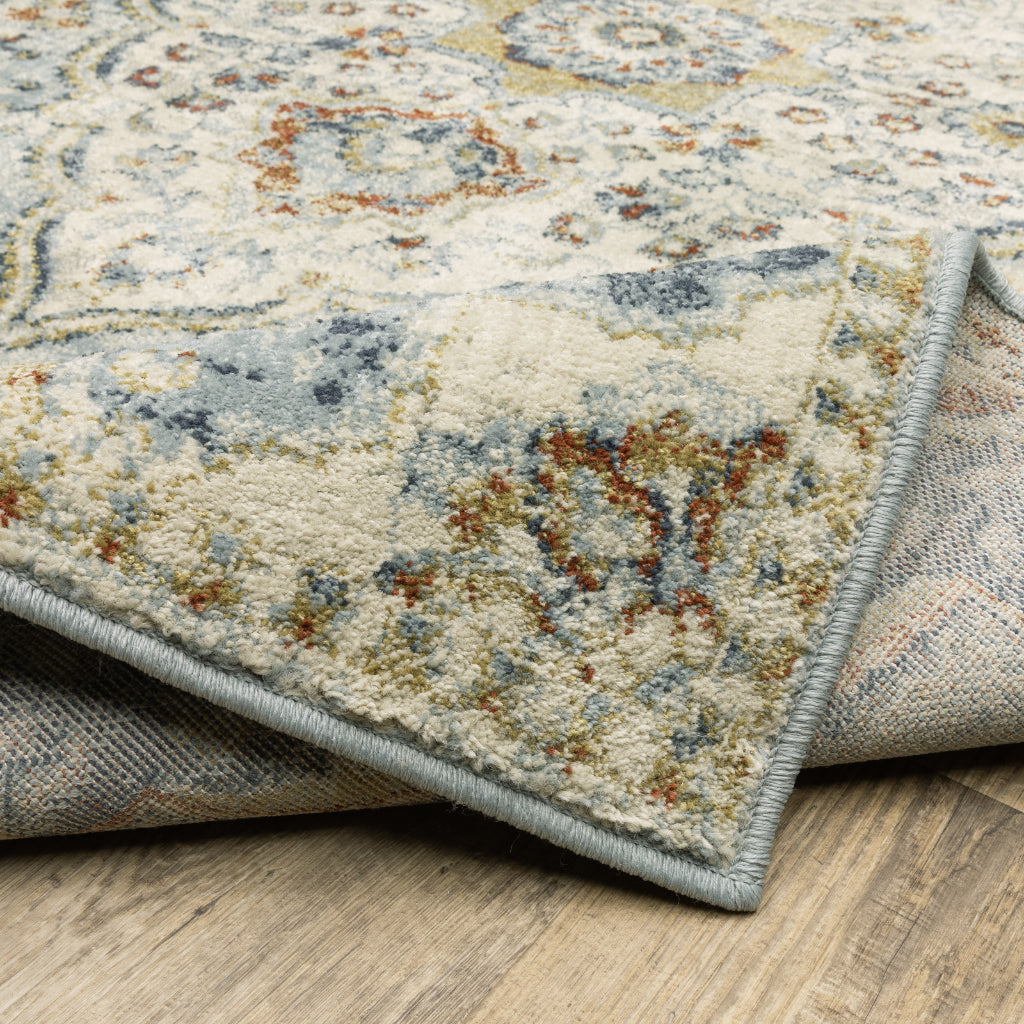 Oriental Weavers Branson BR01A Multicolor Rectangle Indoor Runner - Elegant Vintage Style Rug with Medallion Design-