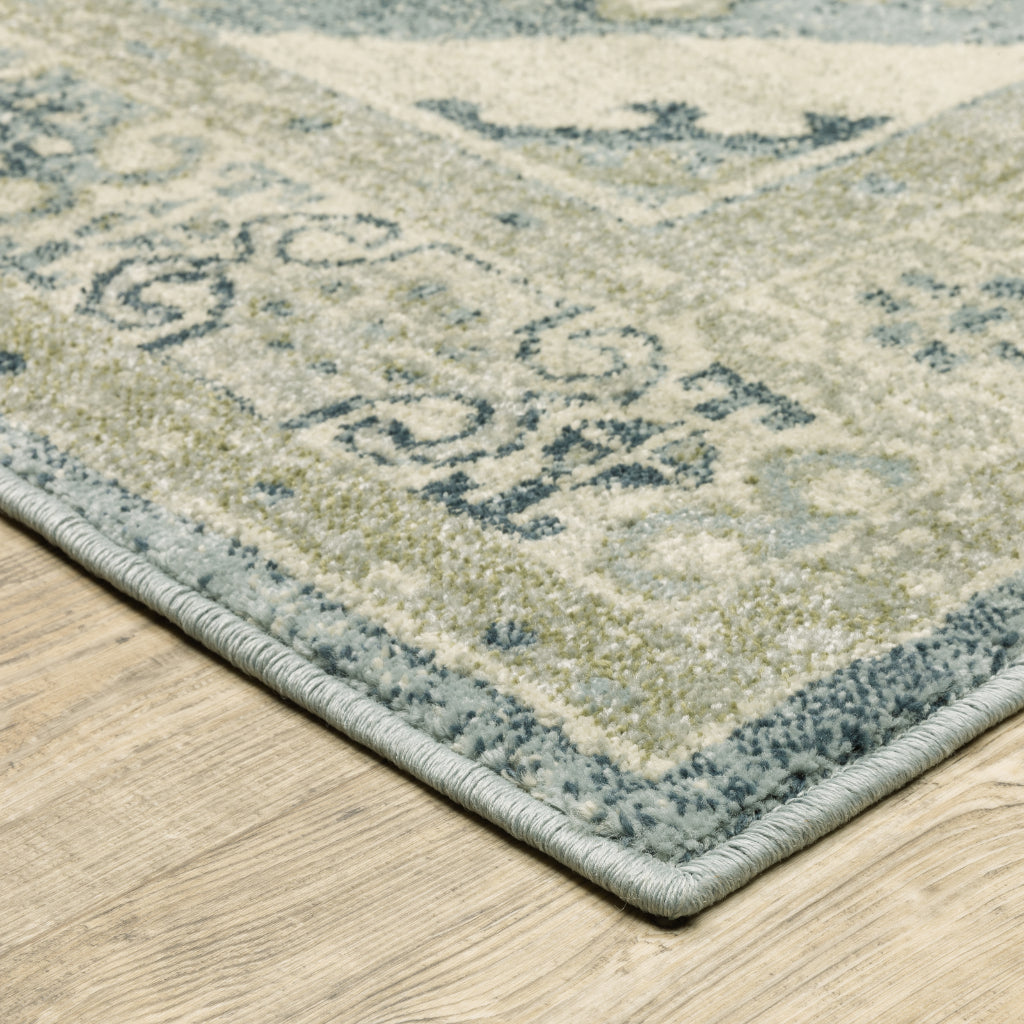 Oriental Weavers Branson BR03A Multicolor Rectangle Indoor Area Rug - Elegant Vintage Style Rug with Medallion Design-