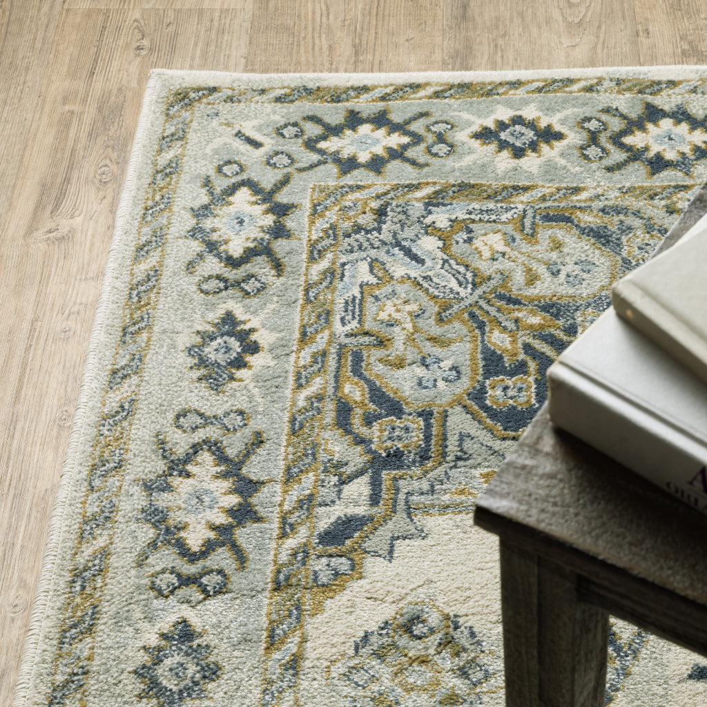 Oriental Weavers Branson BR04B Multicolor Rectangle Indoor Runner - Elegant Vintage Style Rug with Medallion Design-
