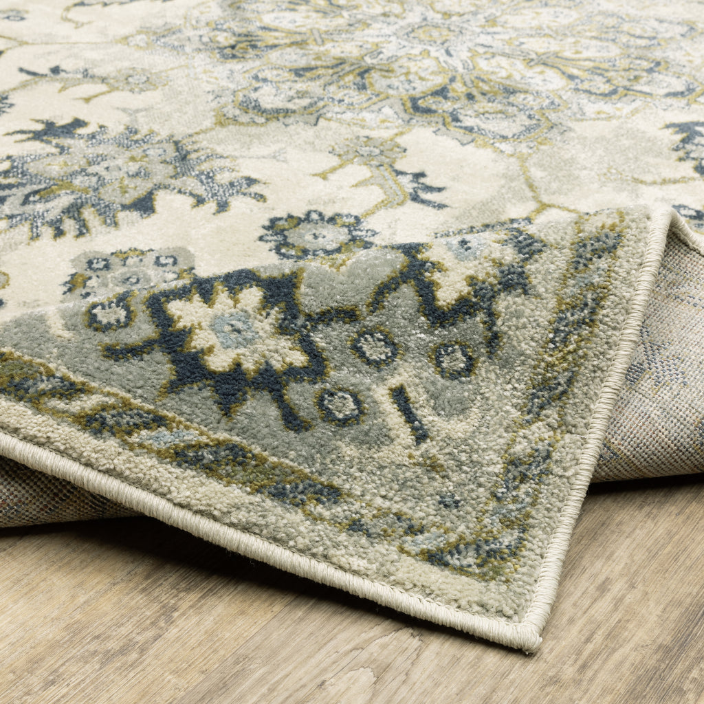 Oriental Weavers Branson BR04B Multicolor Rectangle Indoor Runner - Elegant Vintage Style Rug with Medallion Design-