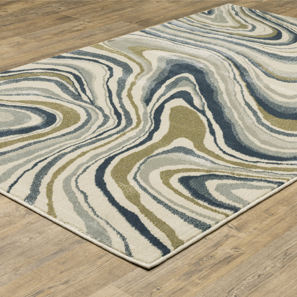 Oriental Weavers Branson BR07A Multicolor Rectangle Indoor Area Rug - Elegant Modern Rug with Abstract Design-
