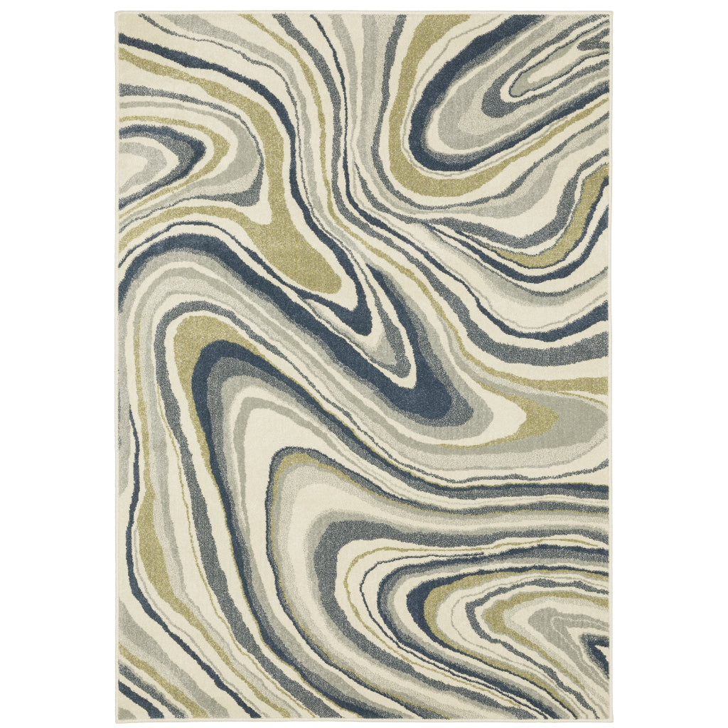 Oriental Weavers Branson BR07A Multicolor Rectangle Indoor Area Rug - Elegant Modern Rug with Abstract Design-