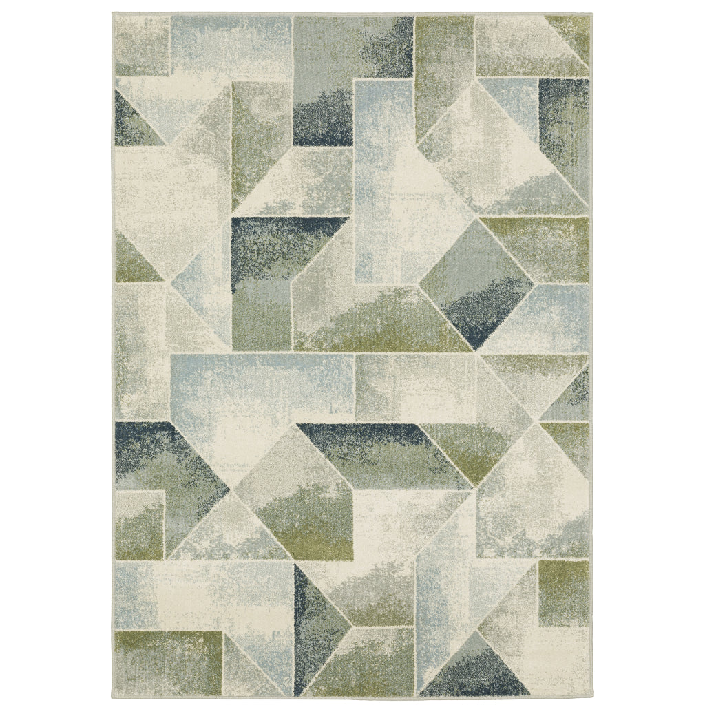Oriental Weavers Branson BR10A Multicolor Rectangle Indoor Area Rug - Elegant Modern Rug with Geometric Design-