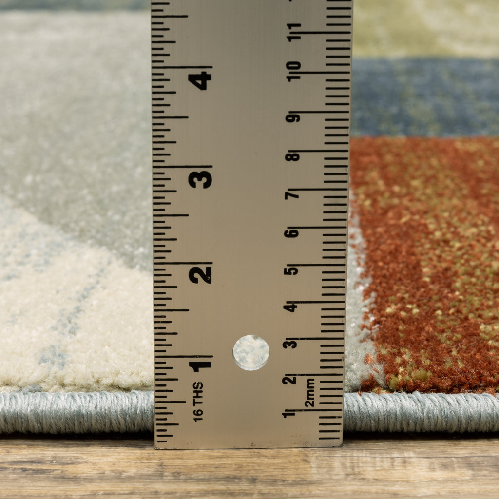 Oriental Weavers Branson BR11A Multicolor Rectangle Indoor Area Rug - Elegant Modern Rug with Geometric Design-