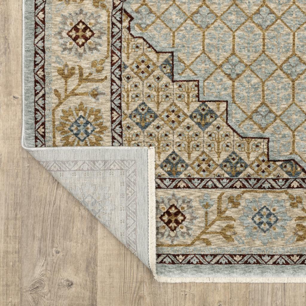 Oriental Weavers Capella CAP02 Blue Rectangle Indoor Runner Oriental Pattern-