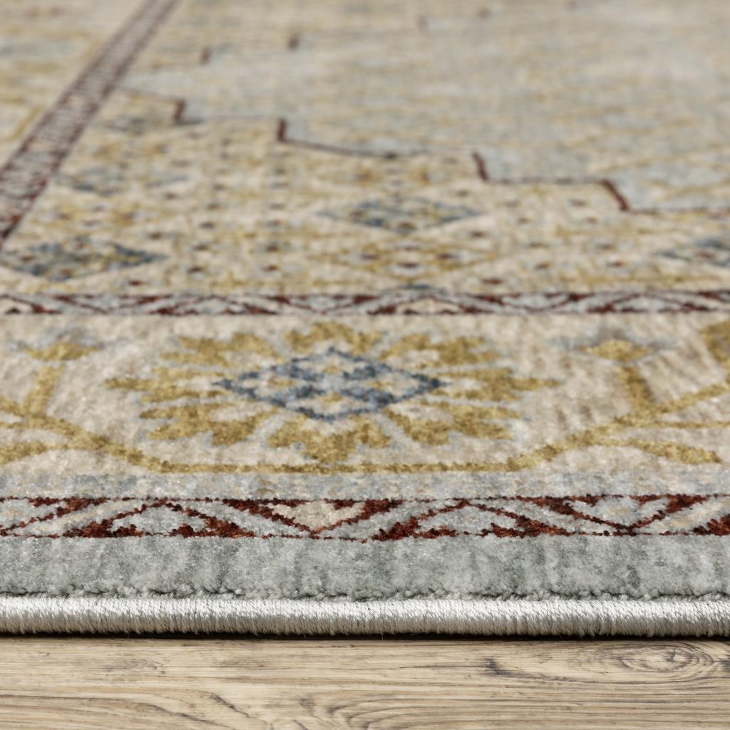 Oriental Weavers Capella CAP02 Blue Rectangle Indoor Runner Oriental Pattern-