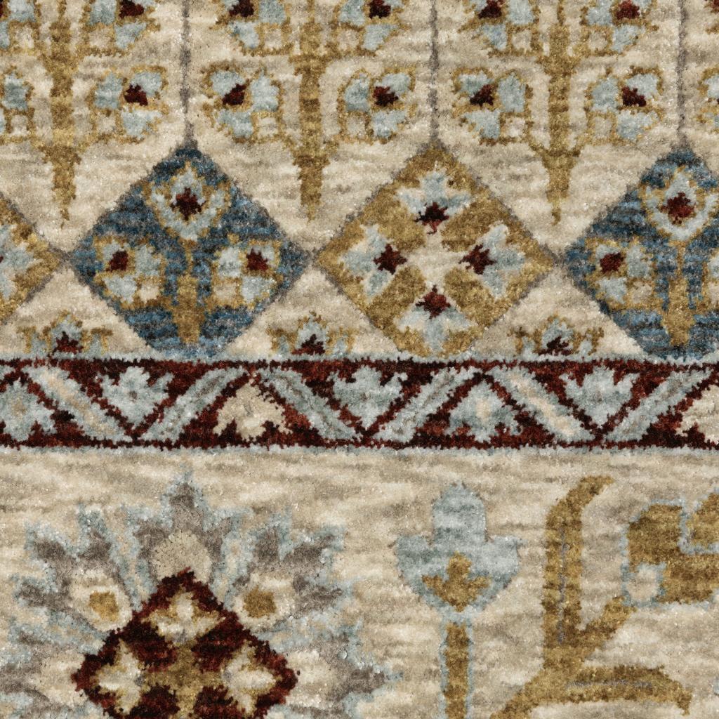 Oriental Weavers Capella CAP02 Blue Rectangle Indoor Runner Oriental Pattern-
