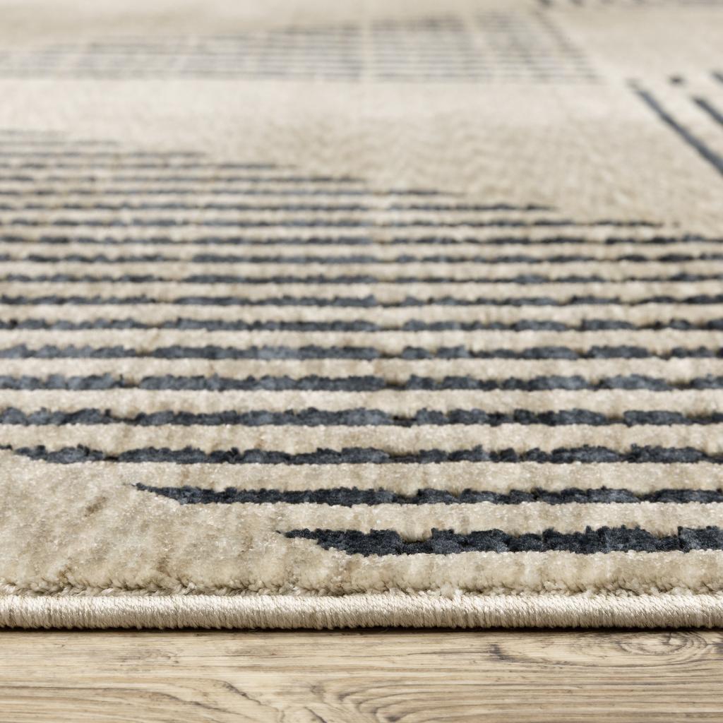 Oriental Weavers Capella CAP04 Beige Rectangle Indoor Area Rug Geometric Pattern-