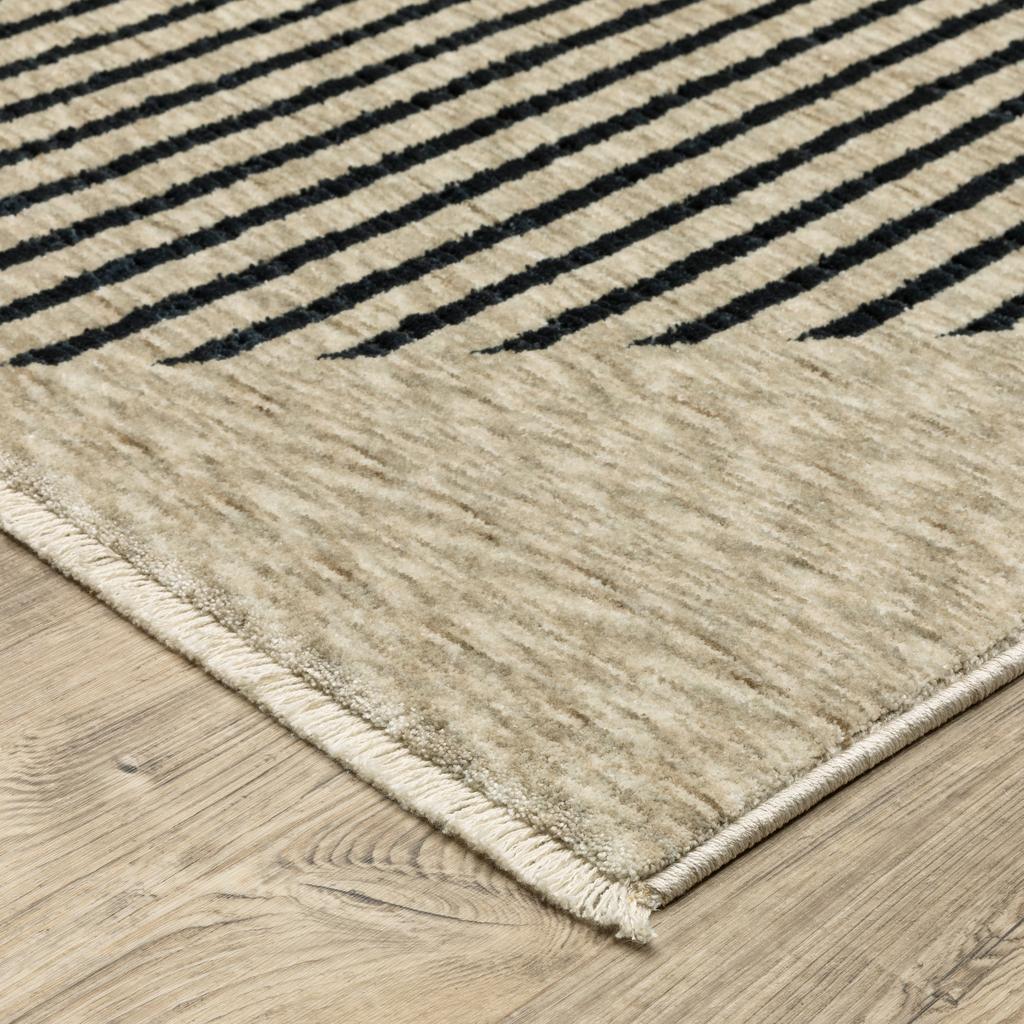Oriental Weavers Capella CAP04 Beige Rectangle Indoor Runner Geometric Pattern-