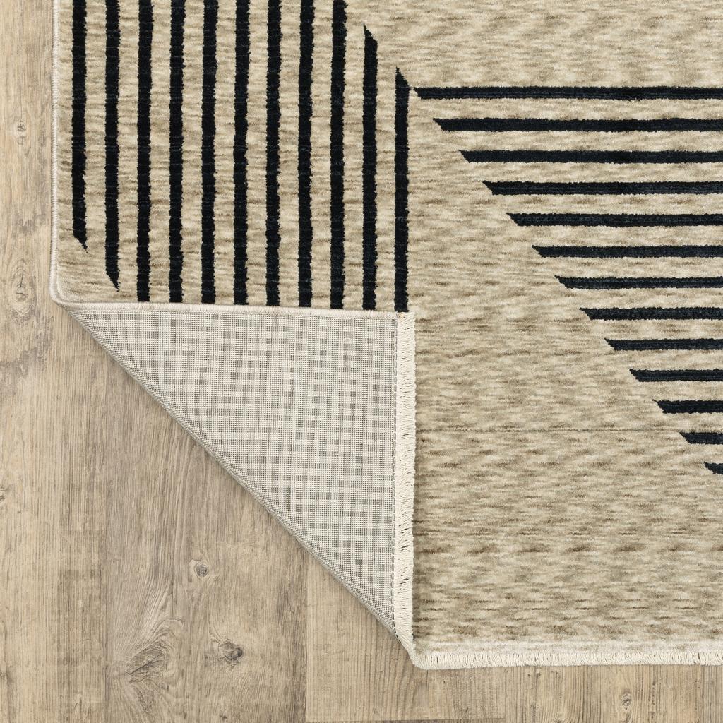 Oriental Weavers Capella CAP04 Beige Rectangle Indoor Runner Geometric Pattern-