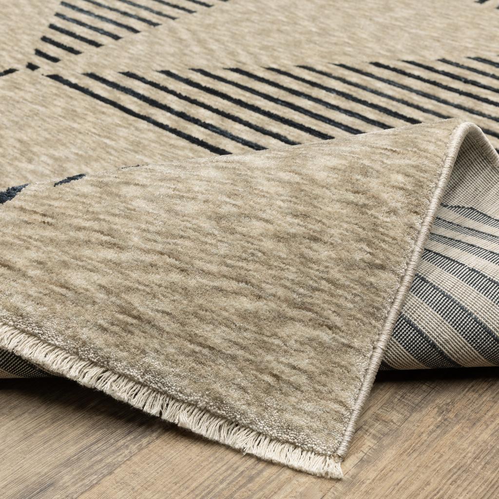 Oriental Weavers Capella CAP04 Beige Rectangle Indoor Runner Geometric Pattern-