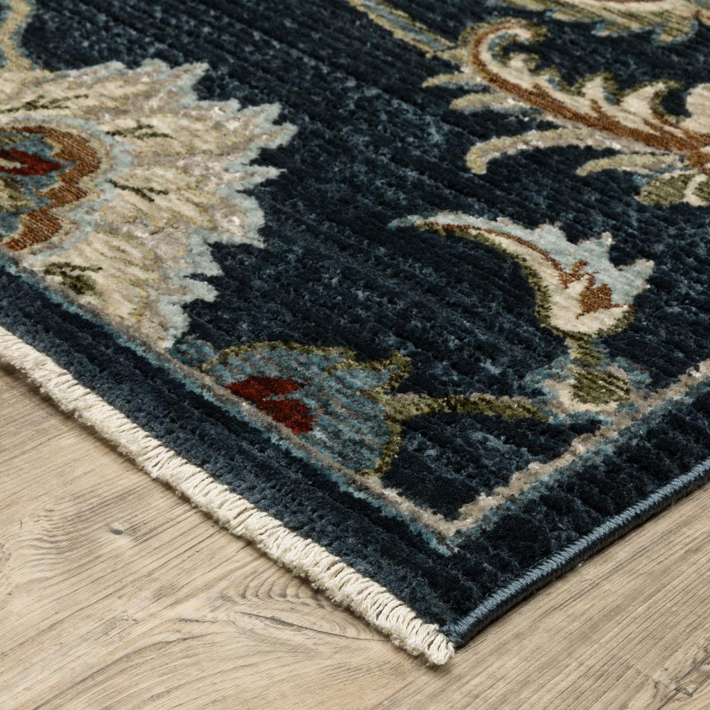 Oriental Weavers Capella CAP05 Blue Rectangle Indoor Area Rug Oriental Pattern-