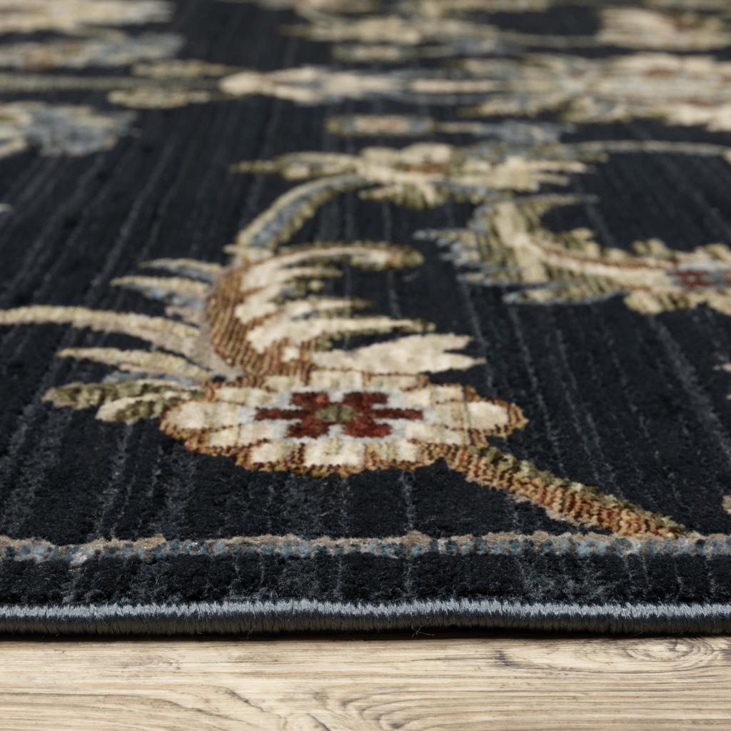 Oriental Weavers Capella CAP05 Blue Rectangle Indoor Area Rug Oriental Pattern-