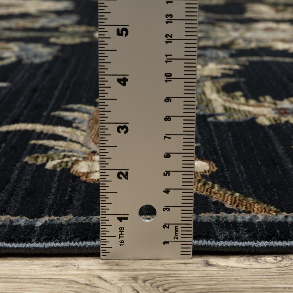 Oriental Weavers Capella CAP05 Blue Rectangle Indoor Area Rug Oriental Pattern-