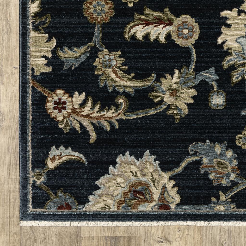Oriental Weavers Capella CAP05 Blue Rectangle Indoor Runner Oriental Pattern-