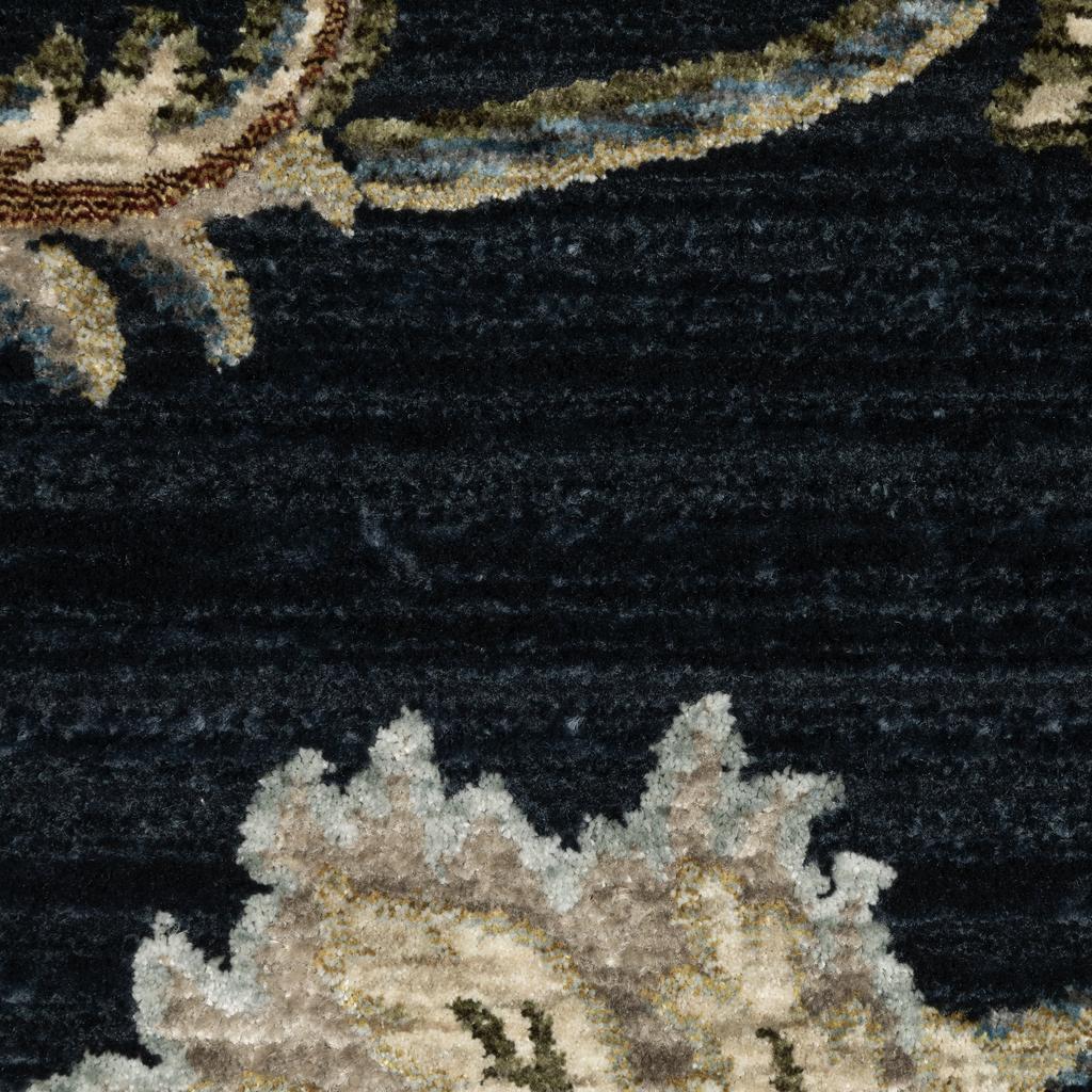 Oriental Weavers Capella CAP05 Blue Rectangle Indoor Runner Oriental Pattern-